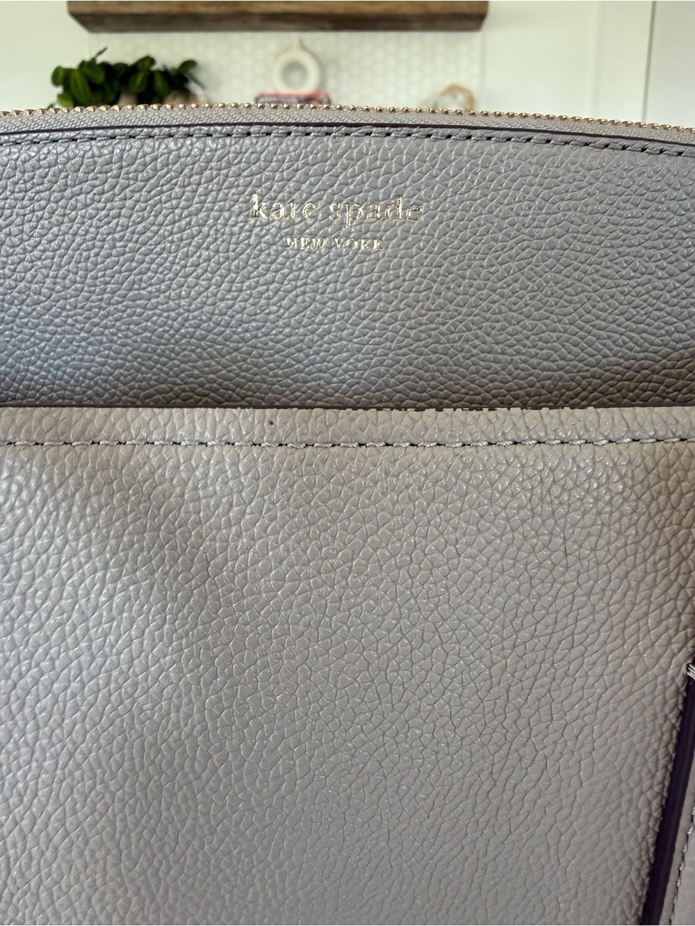 kate spade Grey/taupe Leather Tote Bag - Picture 2 of 7